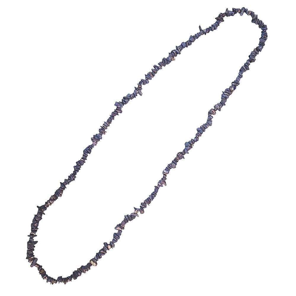 Beautiful Vintage Lapis Lazuli Nugget Bead Necklace Long Single Strand - Picture 6 of 12